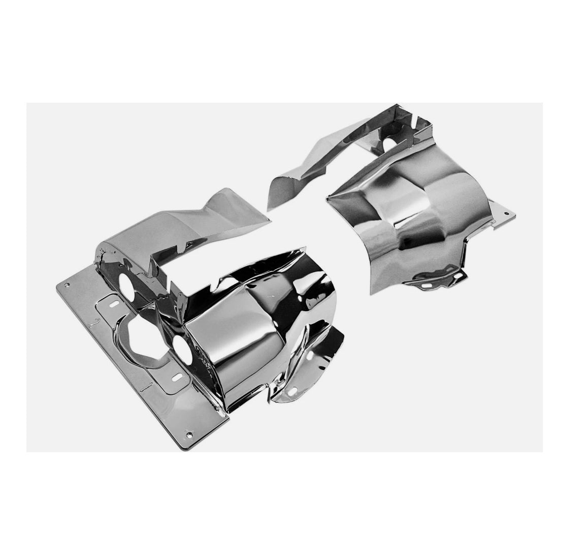 Cylinder Tin - Single Port Shrouds - Chrome