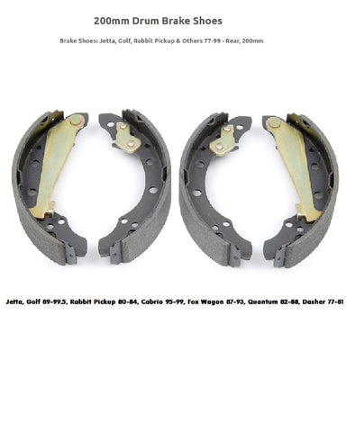 AUDI,VOLKSWAGEN BRAKE SHOES - EPE10264 RABBIT-JETTA-GOLF