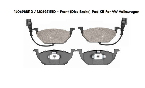 1J0698151D - Front (Disc Brake) Pad Kit For VW Volkswagon