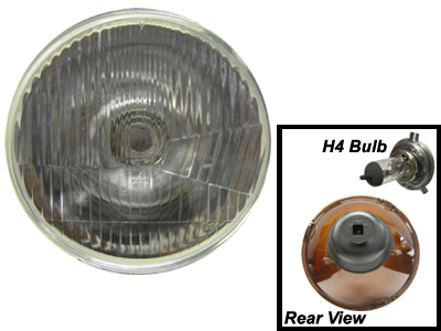 EMPI 7 Inch Headlight Bulb with removable H4 Bulb